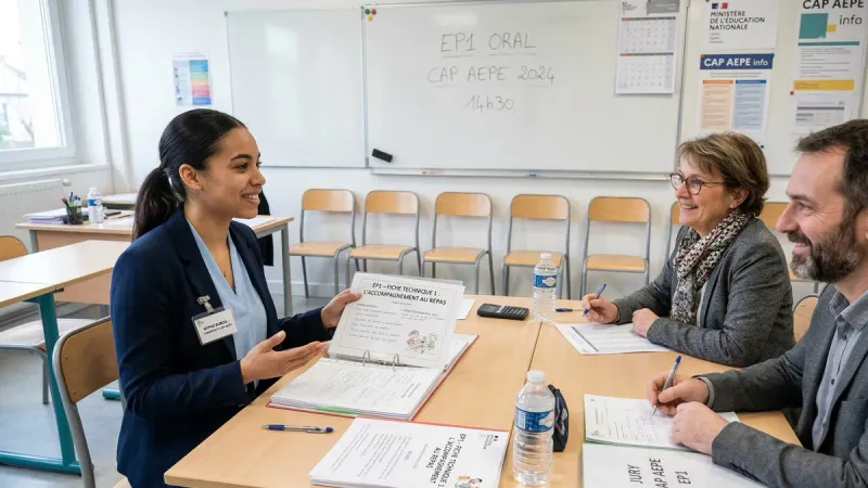 Passage de l'oral EP1 du CAP AEPE : accompagner le développement du jeune enfant.