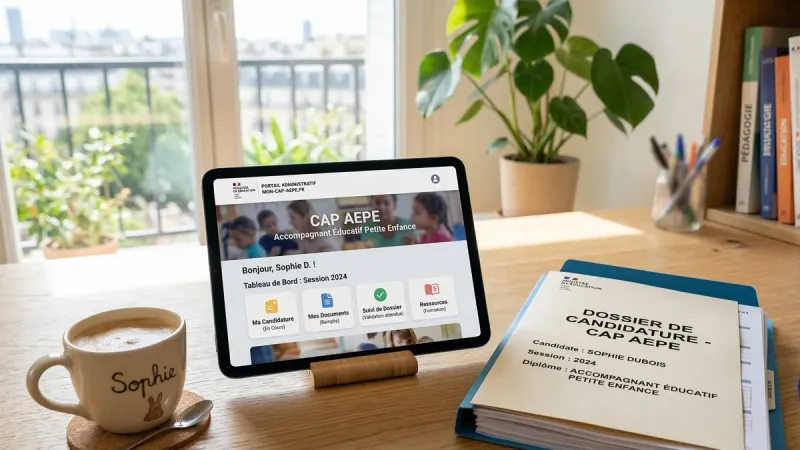 Nouveau portail France VAE simplifiant les démarches de validation des acquis pour le CAP AEPE.