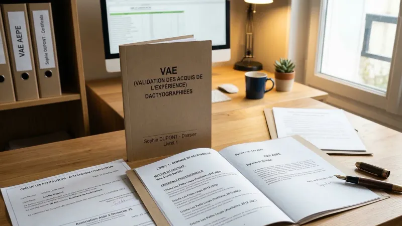 Dossier de validation des acquis de l'expérience pour l'obtention du CAP AEPE par la VAE.